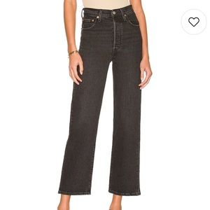 Levi’s Washed Black Ribcage Jeans